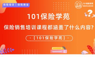 101保险学苑的保险销售培训课程都涵盖了什么内容--第1张图片-重庆中小企业培训机构